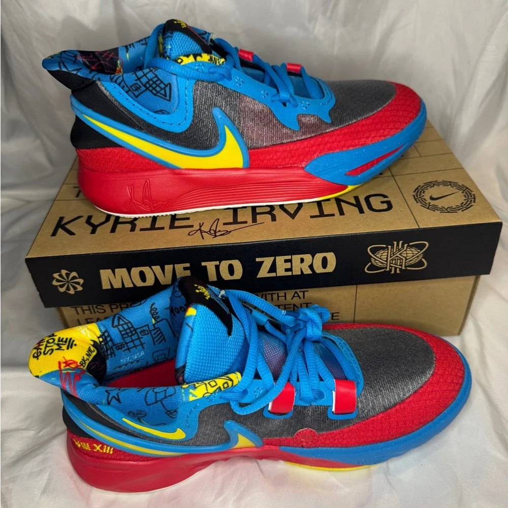 New Nike Kyrie 8 Go GS Black Yellow 5.5Y/7W Basketball Shoes - Picture 6 of 8